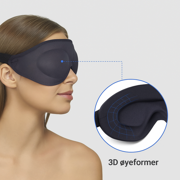 Komfortabel Sovemaske med Ørepropper